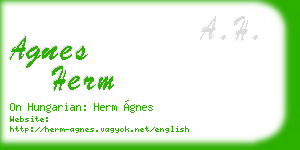 agnes herm business card